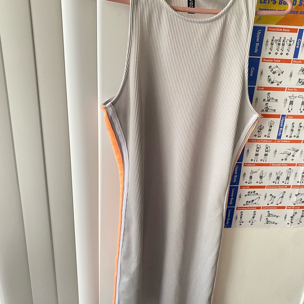 H&M Gray Ribbed Tank Top dress